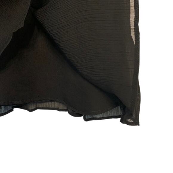 MICHAEL KORS Black V-Neck Pleated Sleeveless Flowy Blouse | M - Picture 6 of 9